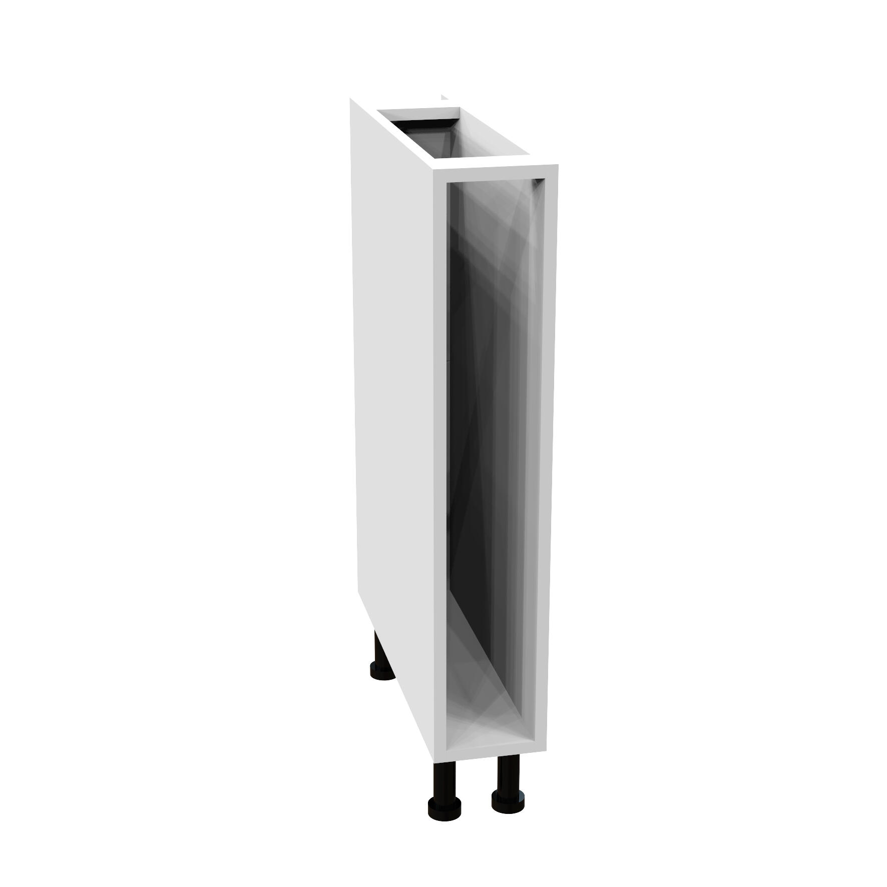 Caisson bas de cuisine l.15 x H.76,80 x P.56 cm Blanc - 2