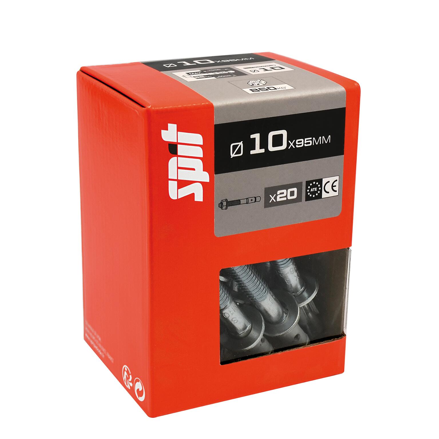 Goujon à bague multi-matériaux Diam.10 mm x 95 mm - SPIT Fix3(lot de 20) - 2