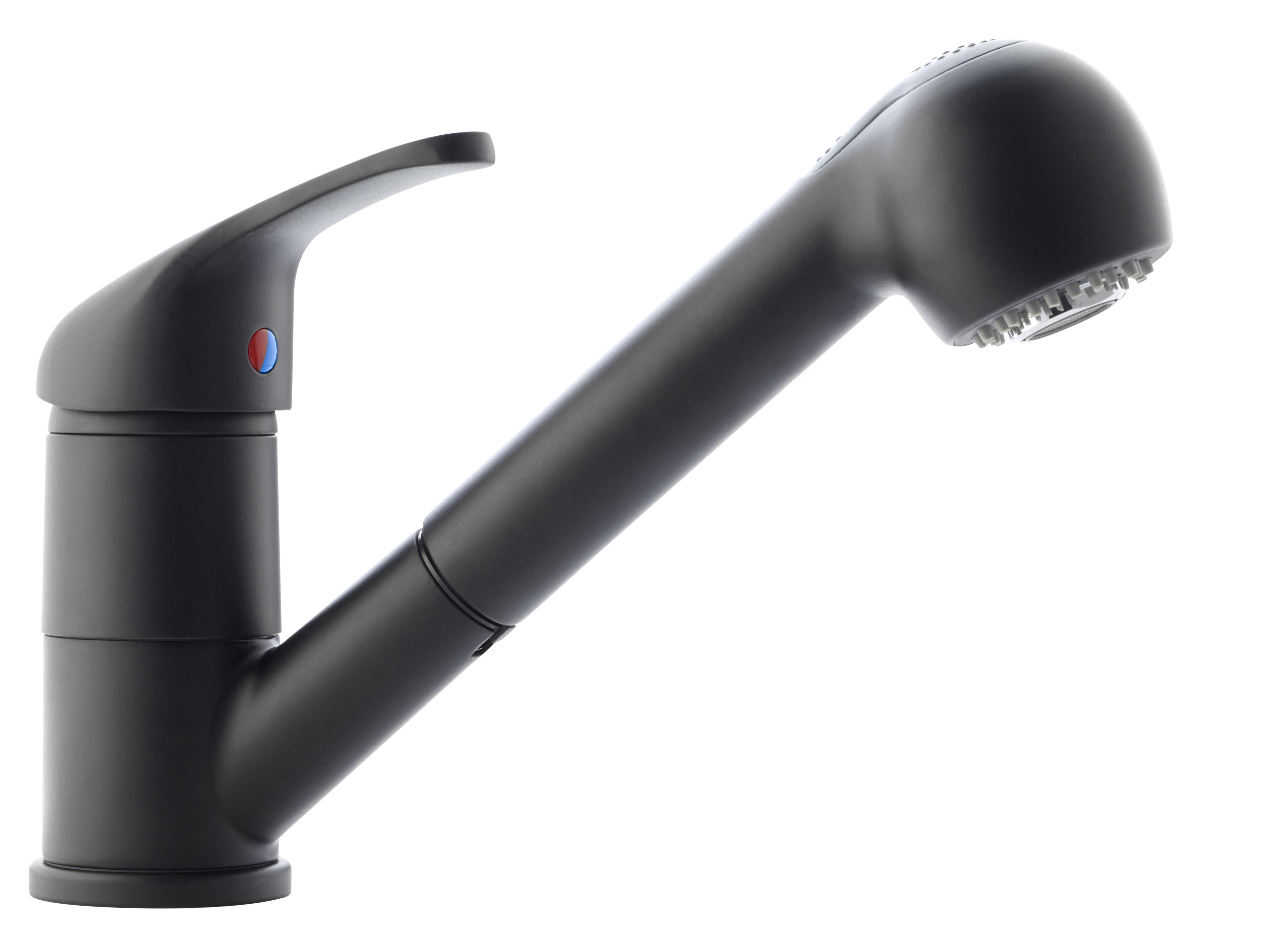 Mitigeur cuisine avec douchette - Noir mat - Kondor - 2