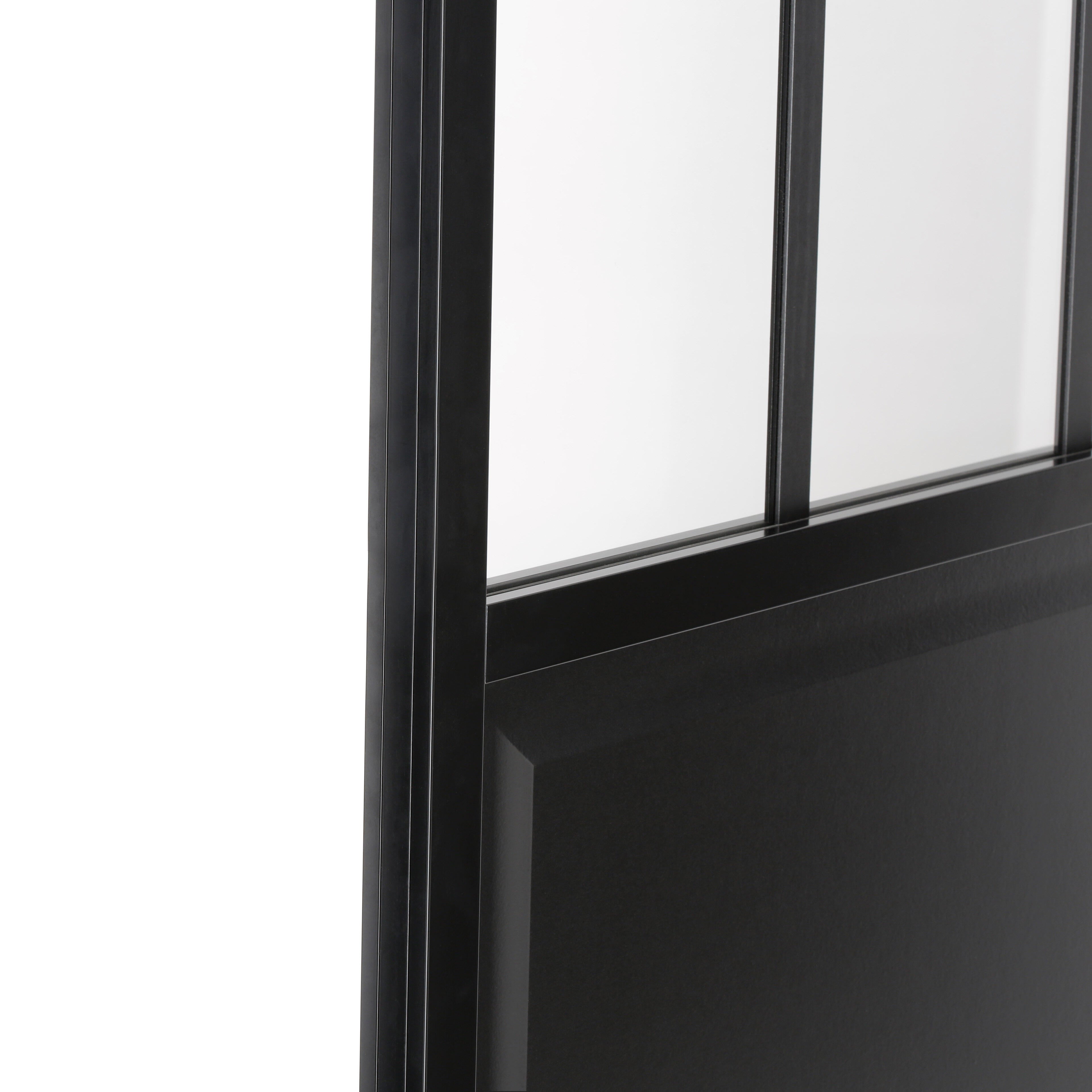Porte coulissante seule Atelier noir sablé Larg.83 cm aluminium extrudé  - 2