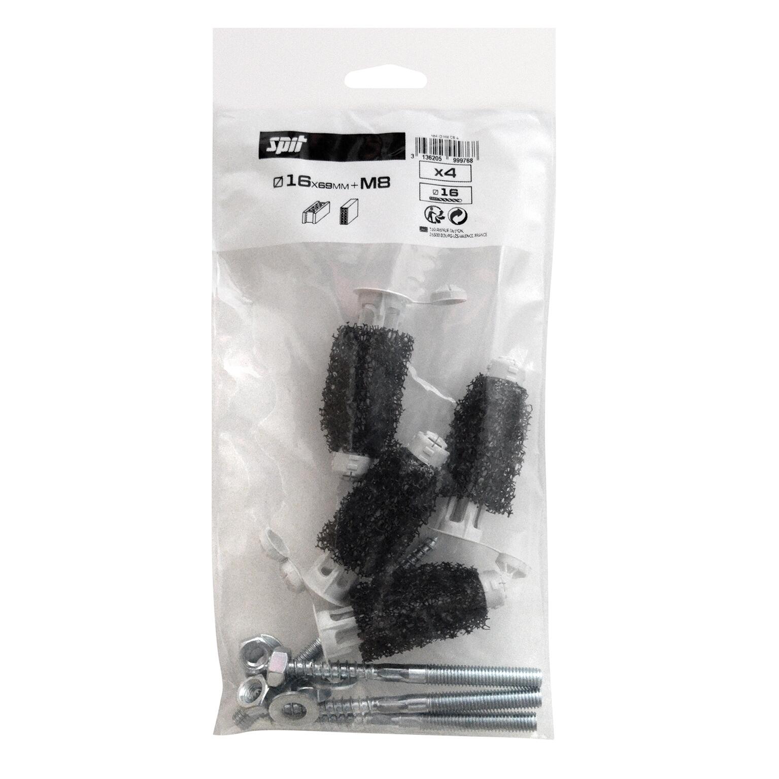 Lot de 4 tamis mousse + goujons m8 - 2