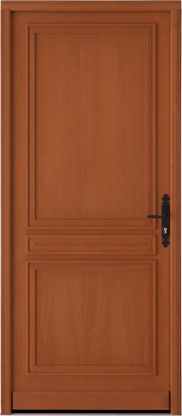 Porte d'entrée en bois poussant gauche H.215 x l.90 cm Zola - GAM