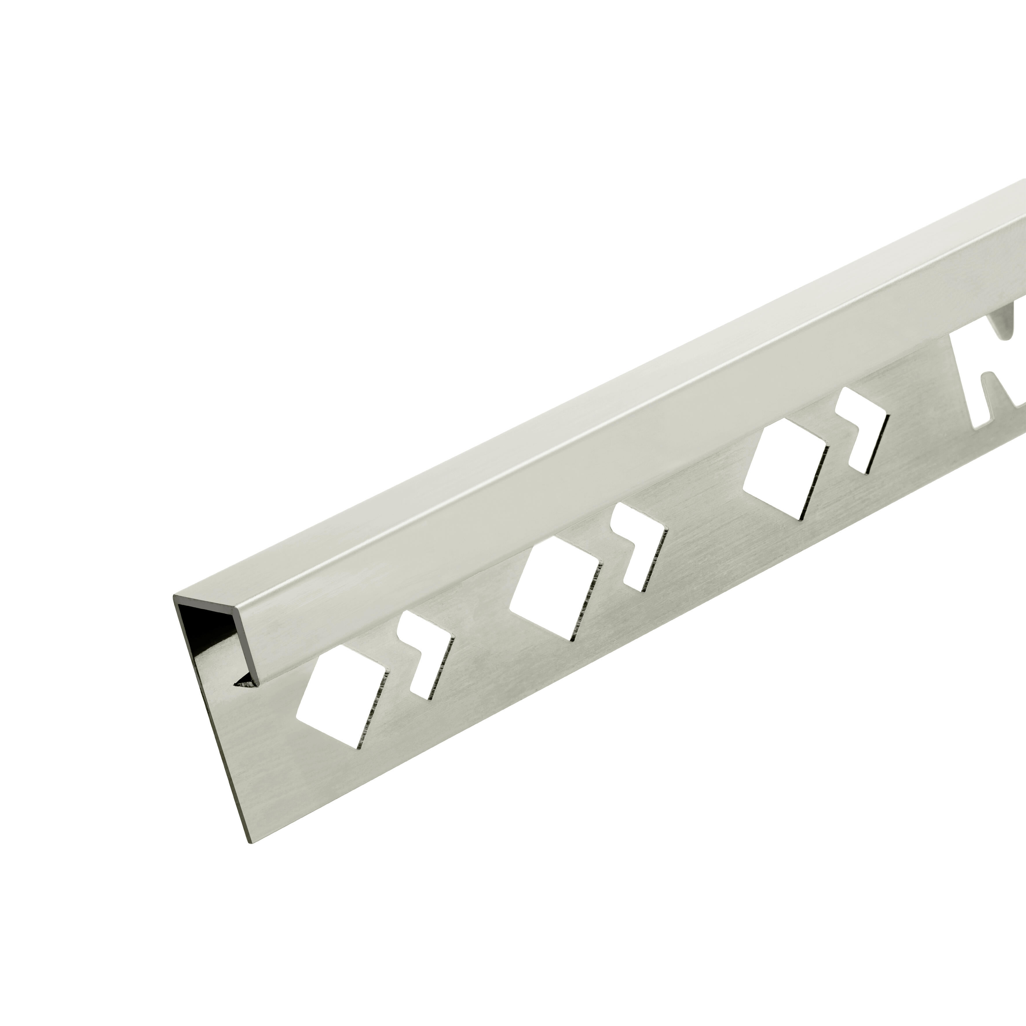 Profilé de finition carrelage carré Ep.12,5 mm inox brillant gris L.2,50 m - 2