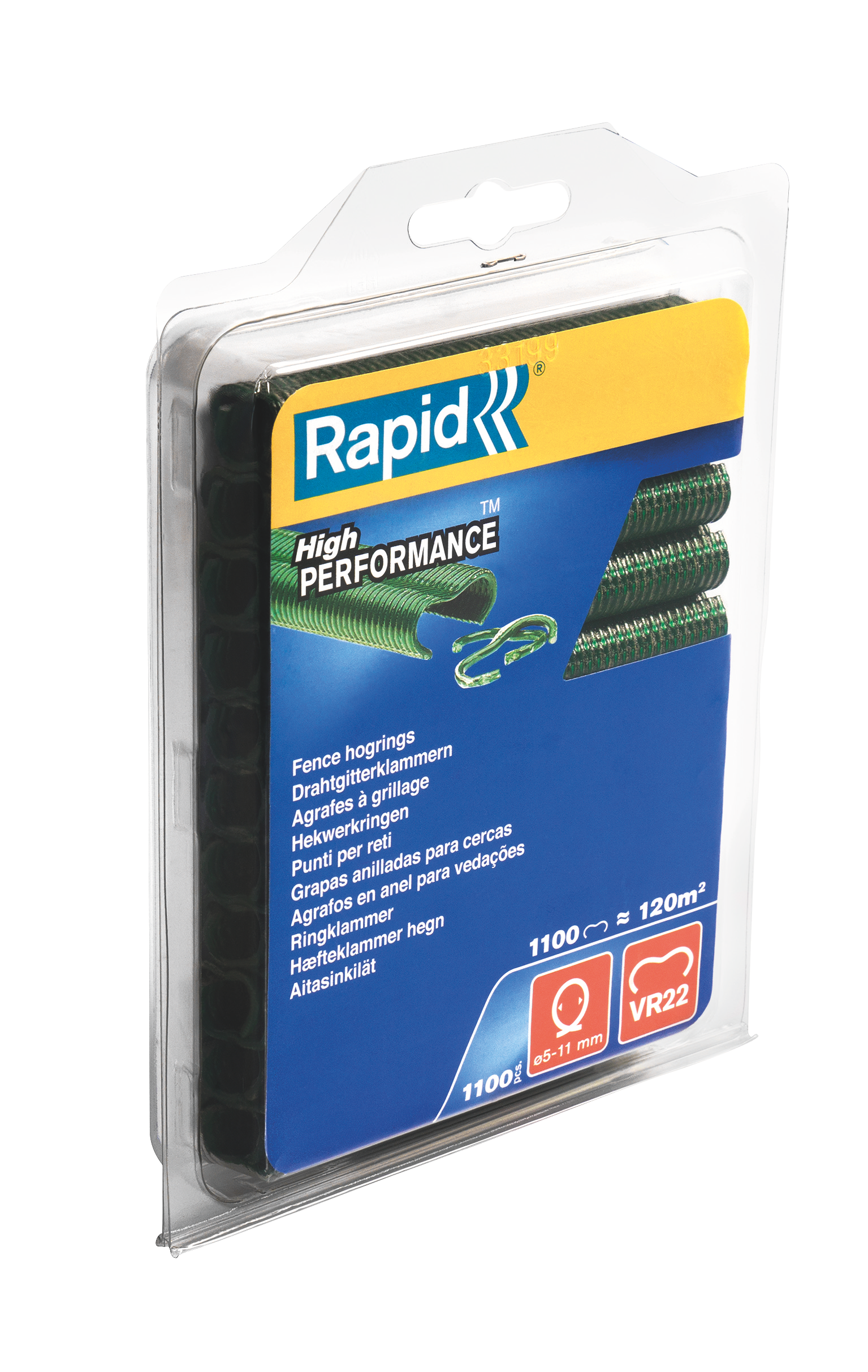 Lot de 1100 agrafes VR22 vertes - RAPID - 5