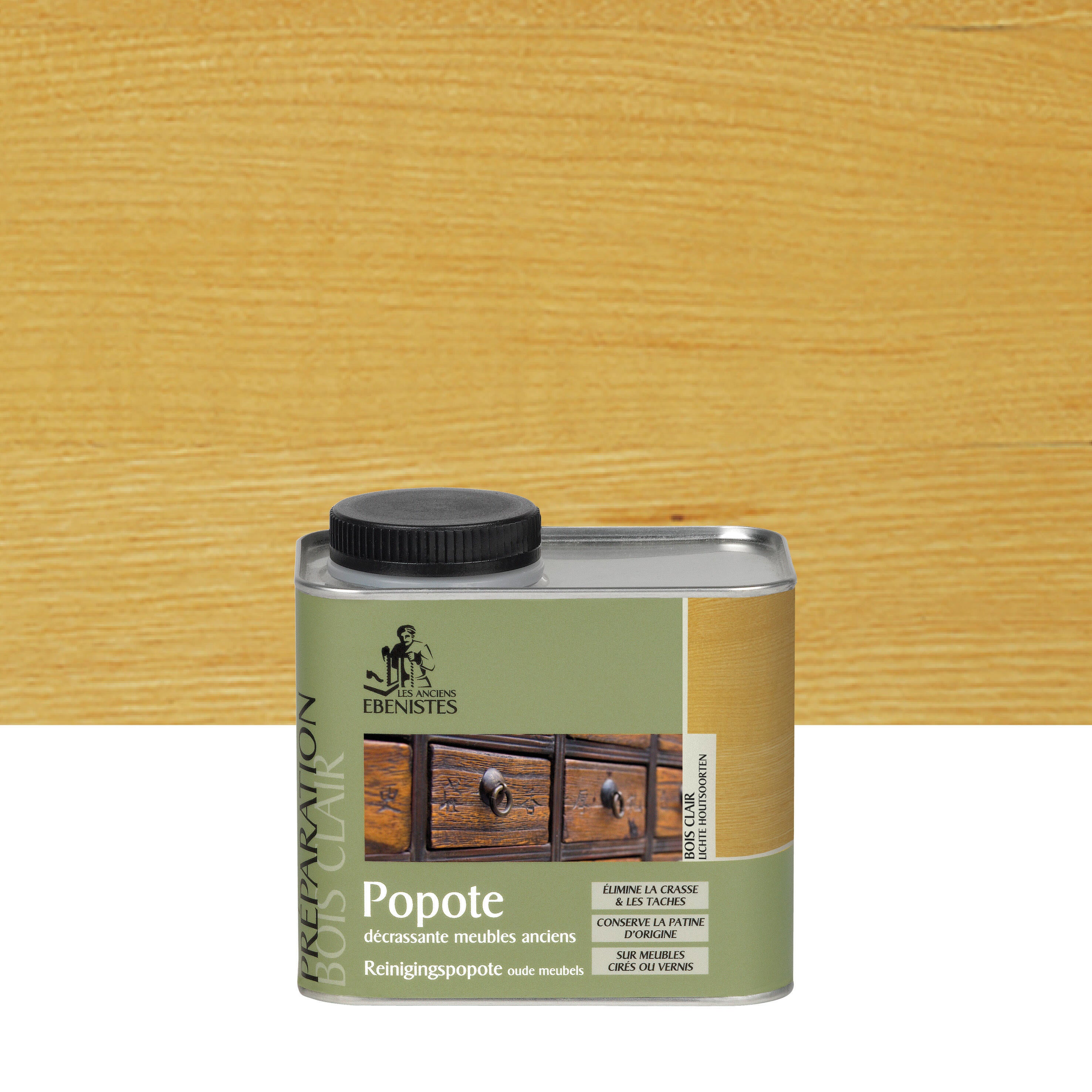 Popote décrassante bois clair 450 ml - LES ANCIENS EBENISTES - 3