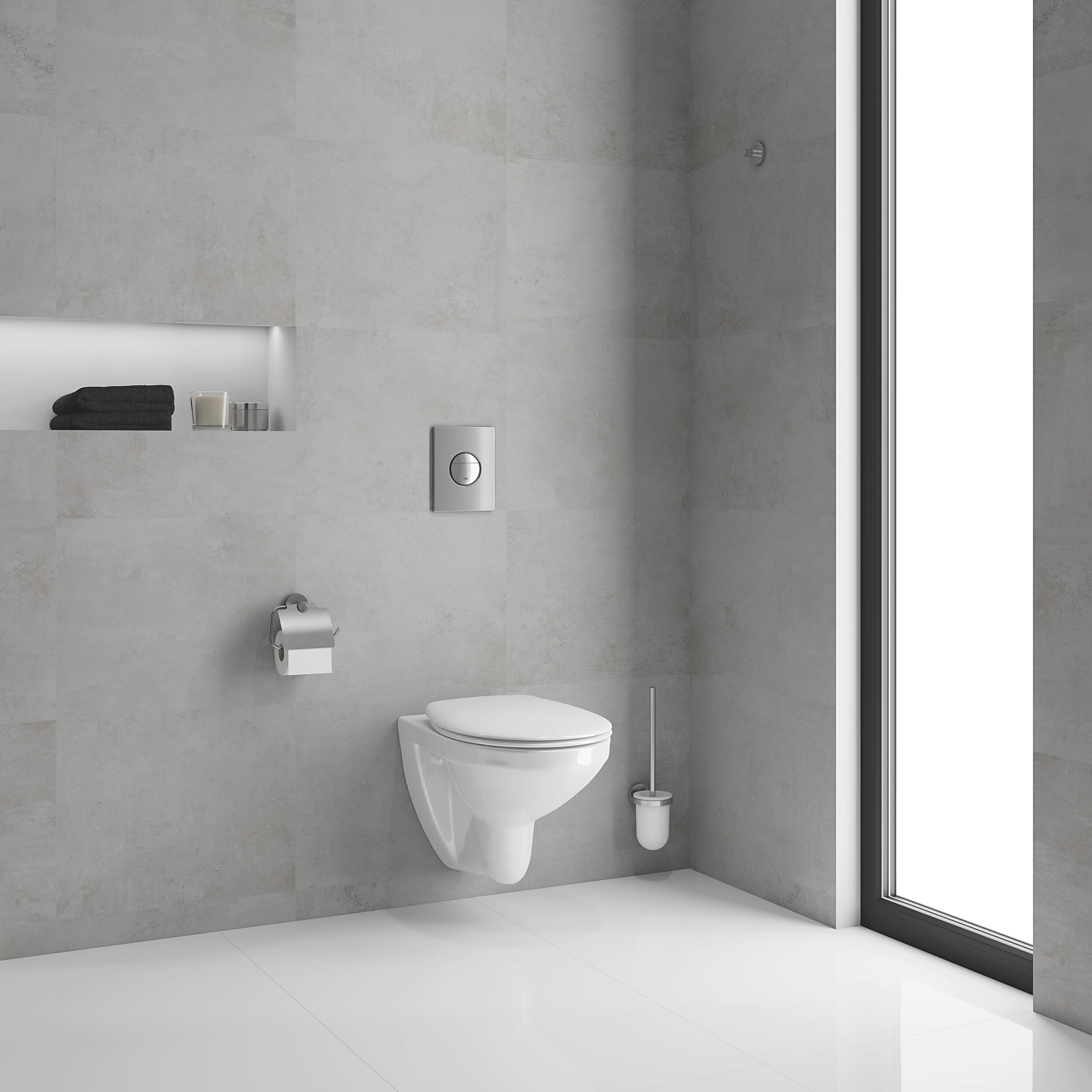 Pack wc suspendu avec bride bâti universel - GROHE Solido Bau Sail - 2