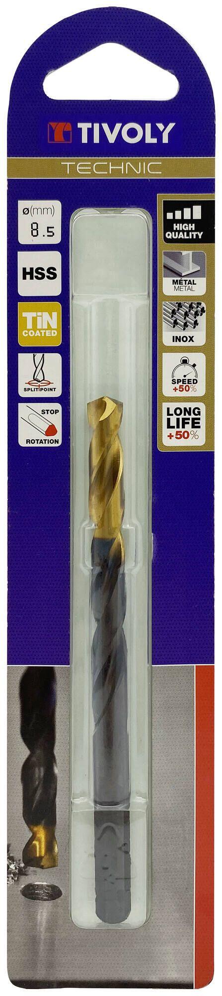 Foret métal HSS steam Diam.8.5 mm L.117 mm - TIVOLY - 2