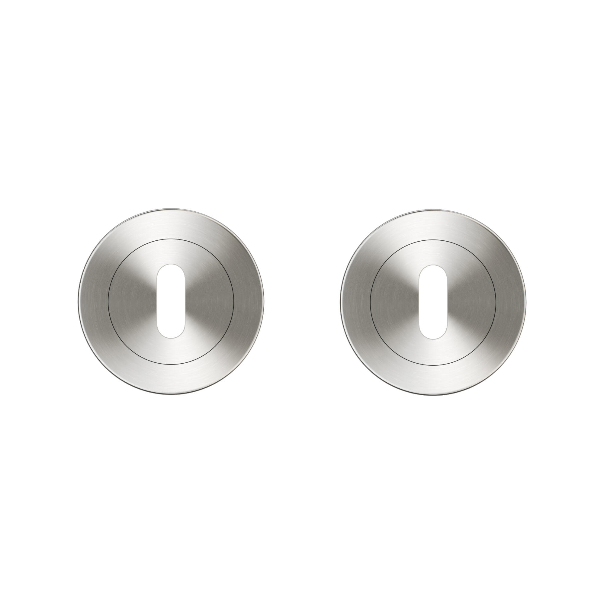 Rosaces clé L aspect nickel pour poignée de porte ILDA/LARA x2 - 2