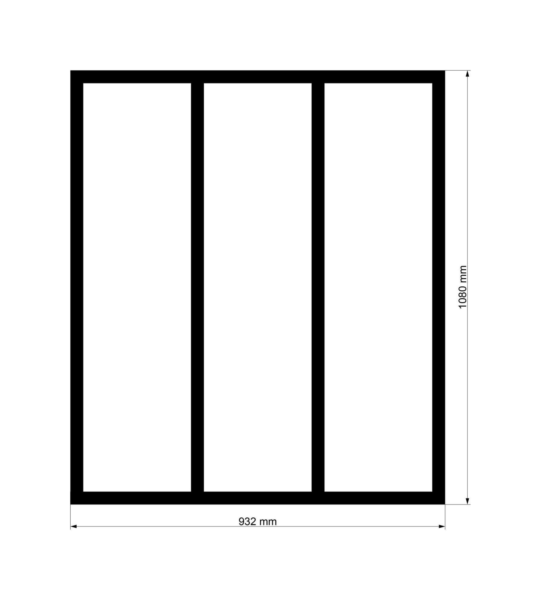 Verrière atelier aluminium coulissante, 3 vitrages inclus H.108 x l.93,20 cm noir sablé - 3