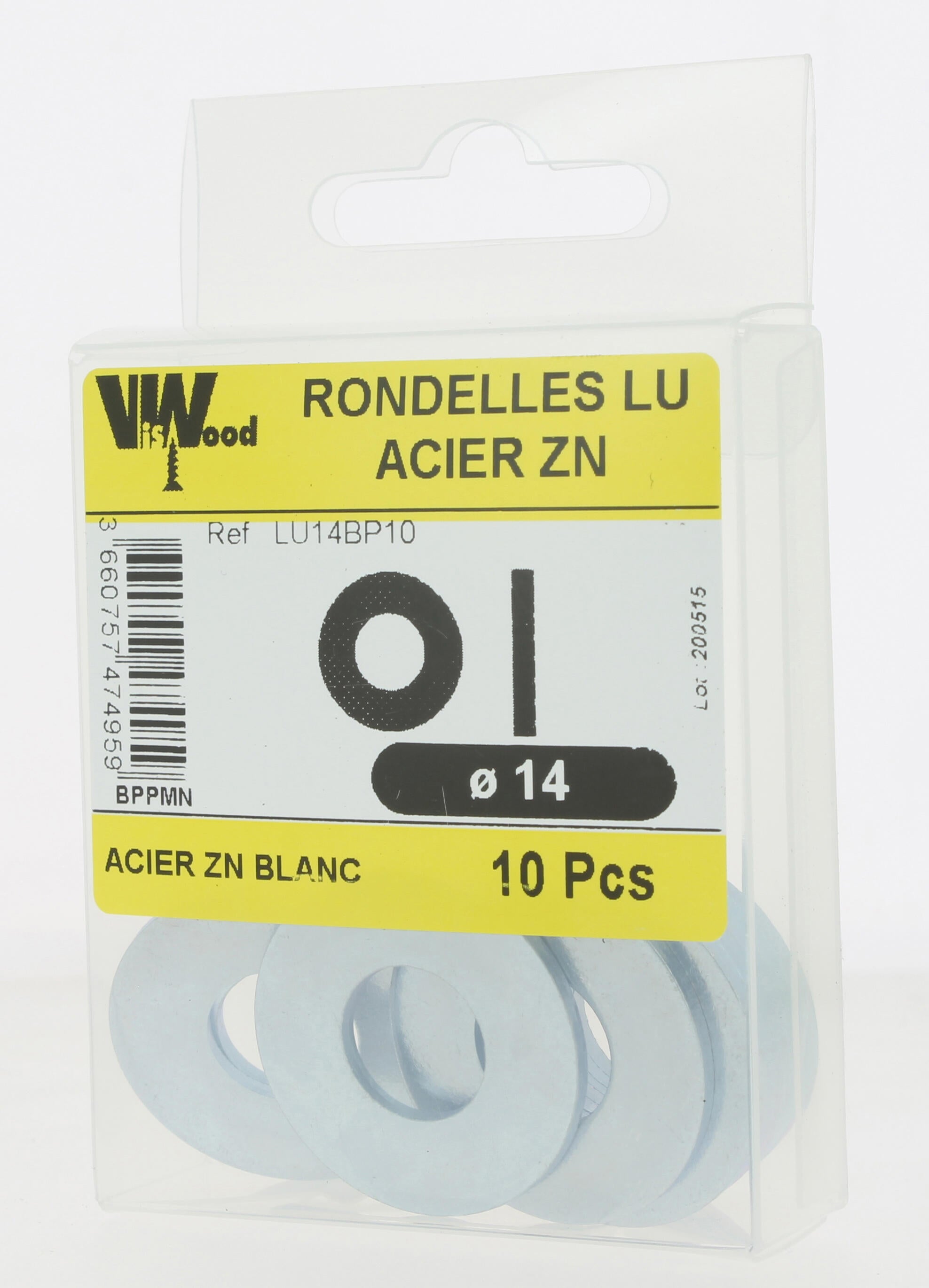 Lot de 10 rondelles larges ZG D.14 x 36 x 2,5 mm - VISWOOD - 3