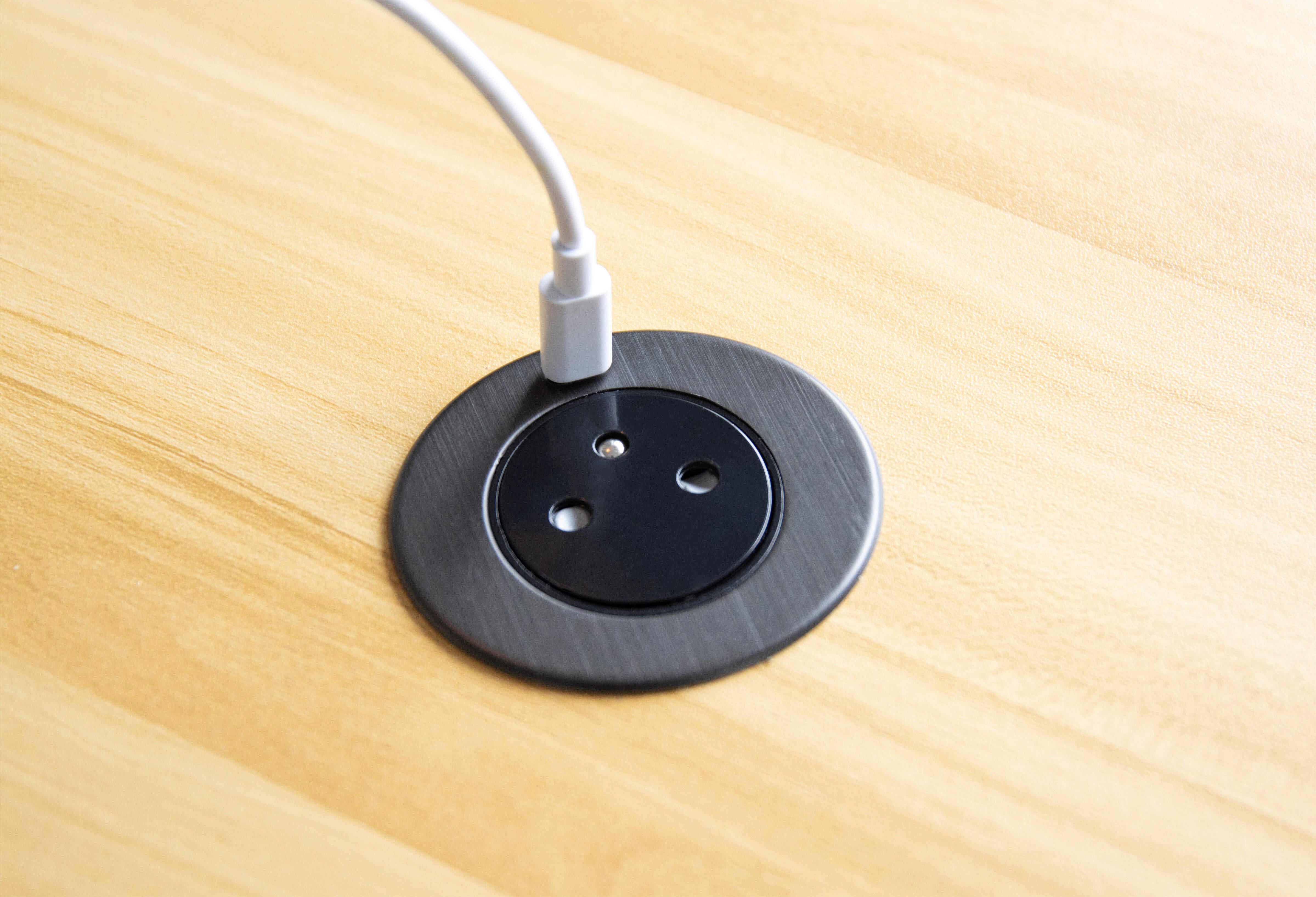 Multiprise escamotable 1 prise + USB Diam.60 mm Noir - Easy Eject VOLT - 2