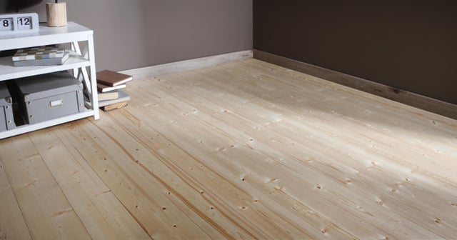 Parquet bois massif à clouer Epicéa naturel Larg.13,50 cm