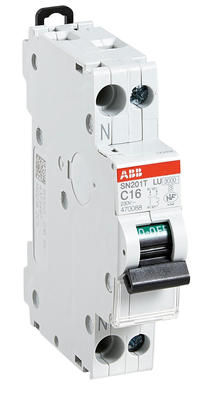 Disjoncteur Phase/Neutre 16A 3kA à Vis - ABB