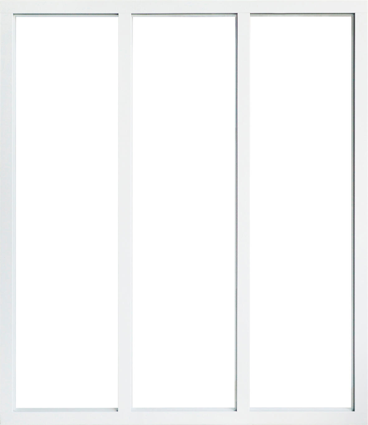 Verrière atelier aluminium fixe, 3 vitrages inclus H.108 x l.93,20 cm blanc sablé - 5