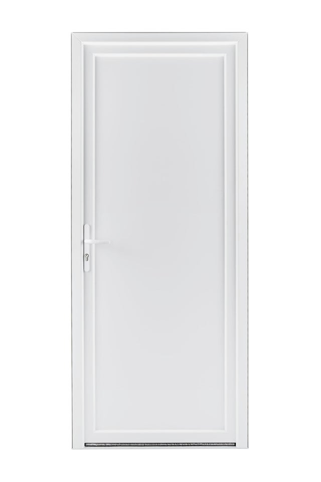 Porte de service PVC Pleine H.200 x l.90 cm poussant droit blanc