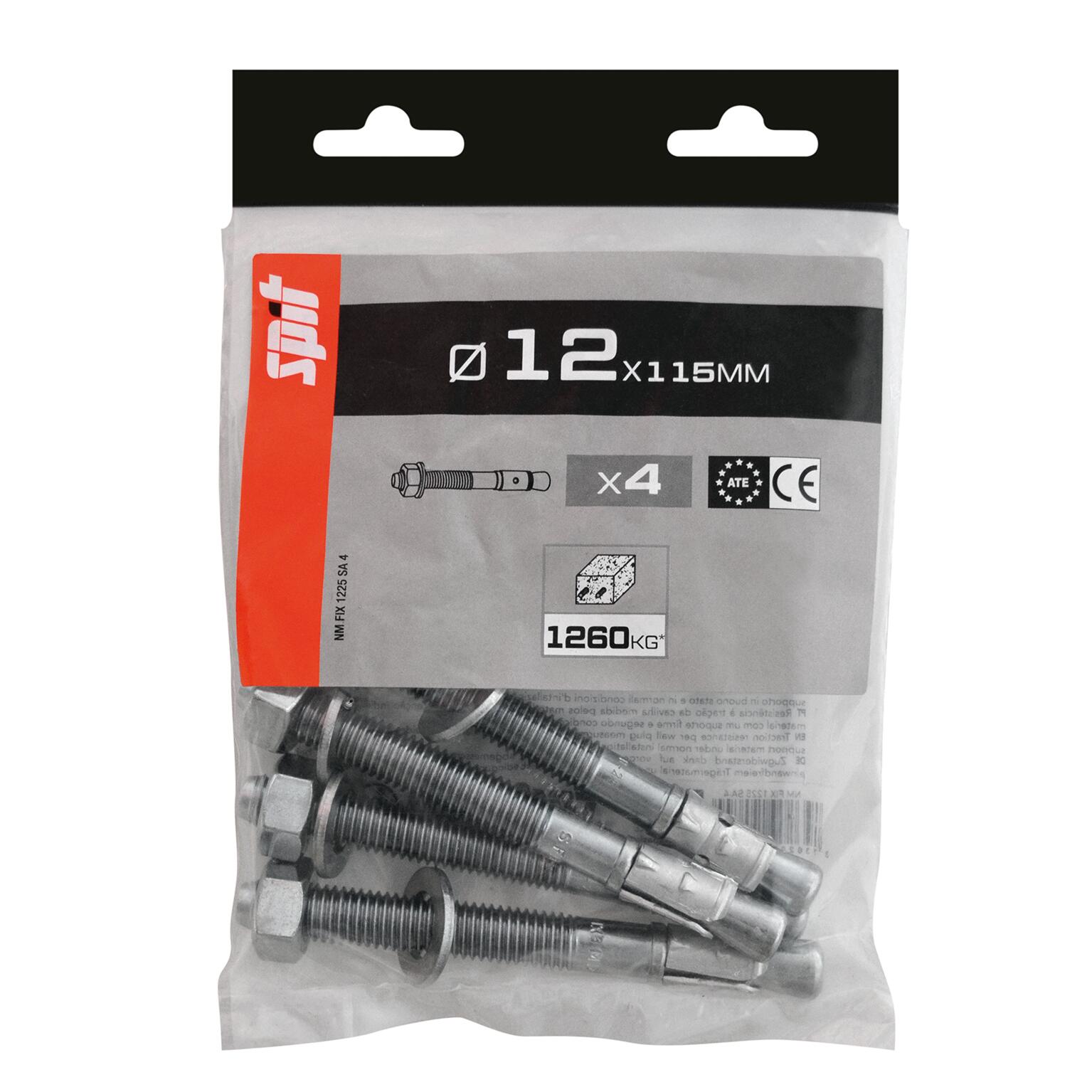 Goujon à bague multi-matériaux Diam.12 mm x 115 mm - SPIT Fix3(lot de 4) - 2