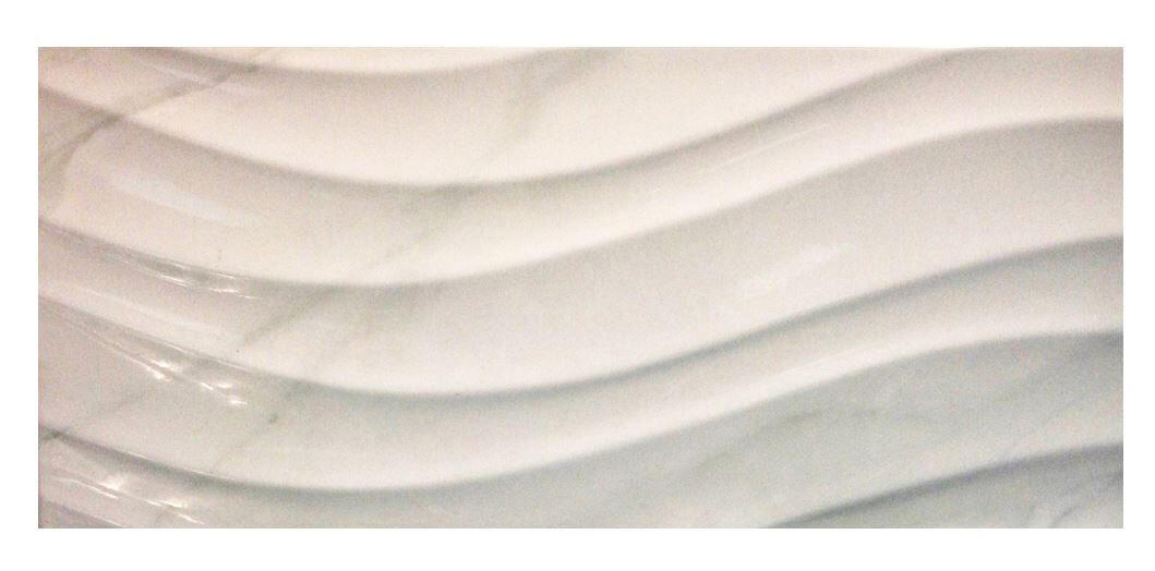Faïence gris relief l.20 x L.45 cm Carrara - 3