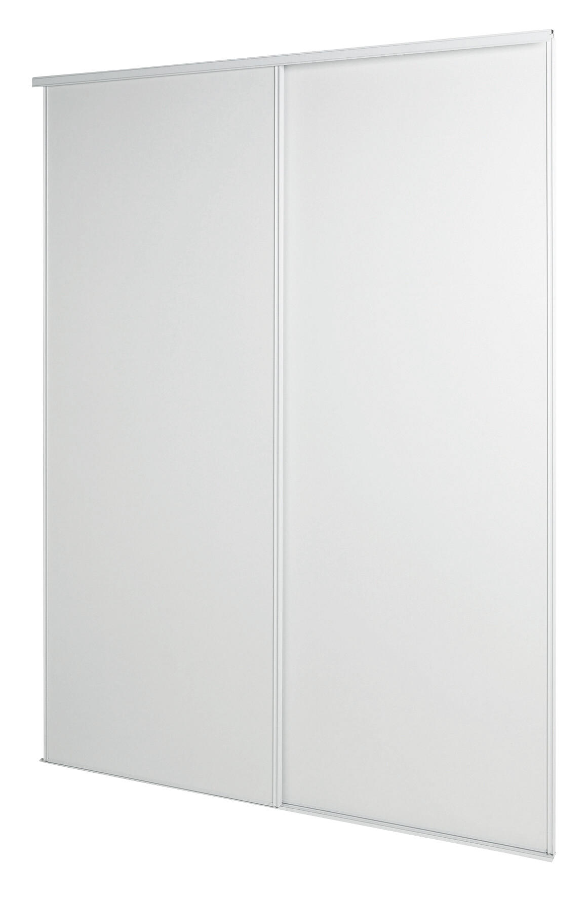 Kit portes de placard coulissantes blanches 2 vantaux 10x1800x2500mm - 2