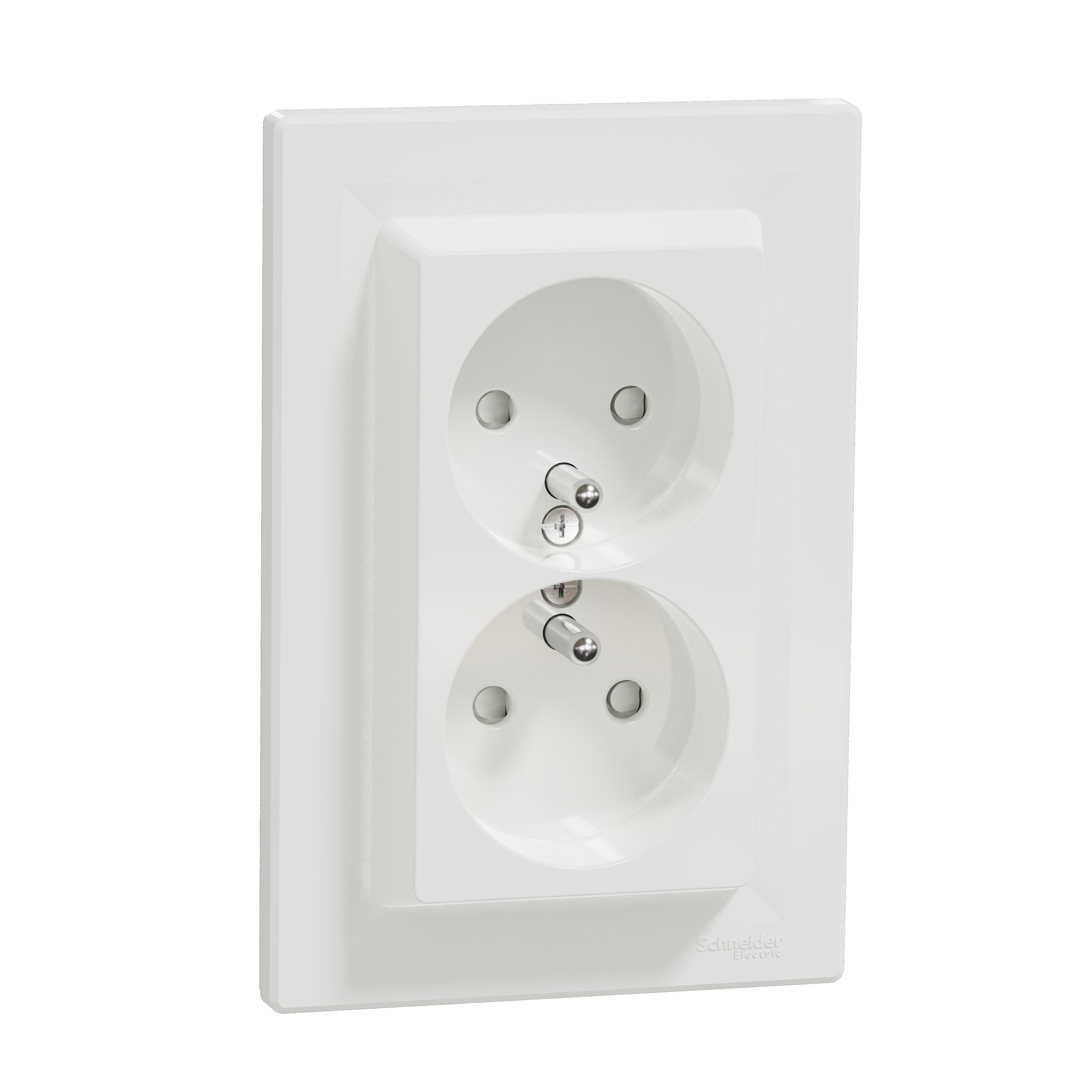 Double prise de courant 2P+T ASFORA - SCHNEIDER ELECTRIC - 6