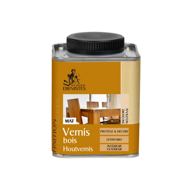 Vernis bois mat incolore 250 ml - LES ANCIENS EBENISTES