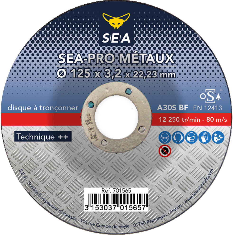Disque à tronçonner pour métal Diam.125 mm - SEA - PRO METAUX - 2