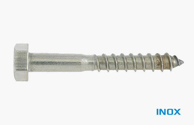 Tirefond bois inox A2 Diam. 10 x 100 mm Boîte de 15 - VISWOOD