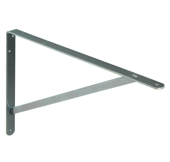 Equerre pour étagères en acier zingué 50 x 32,3 cm gris/argent - 3