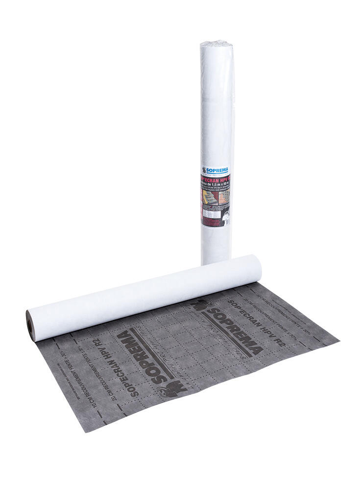Ecran de sous-toiture et pare-pluie HPV+ R2, rouleau de L.50 x l.1,5 m Sop'écran - SOPREMA - 2