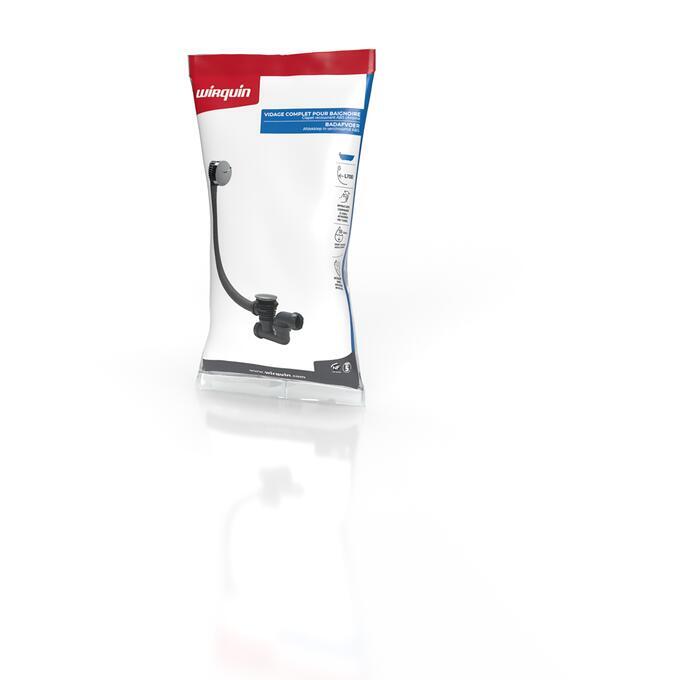 Vidage complet pour baignoire à câble Long.700 mm NF - WIRQUIN - 3