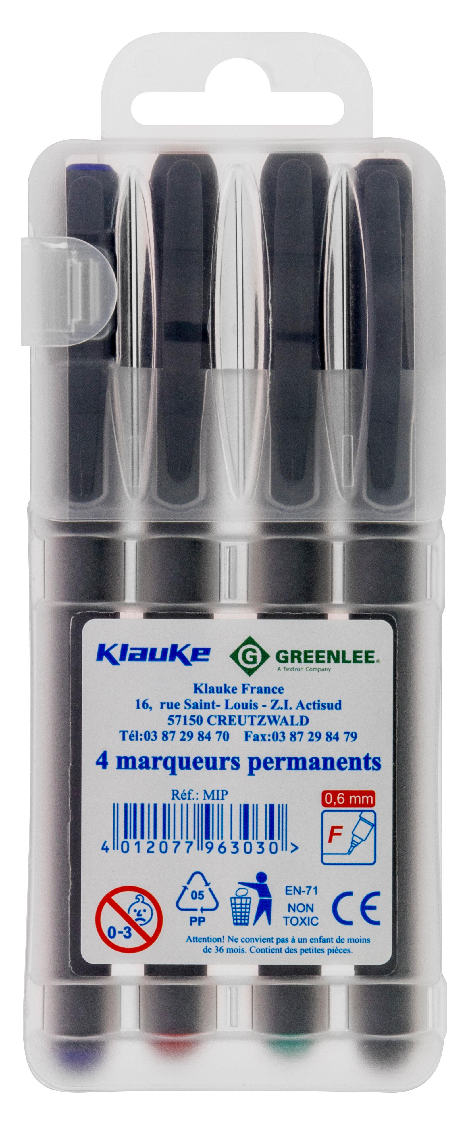 Lot de 4 marqueurs indélébiles 0,6 mm - KLAUKE - 3