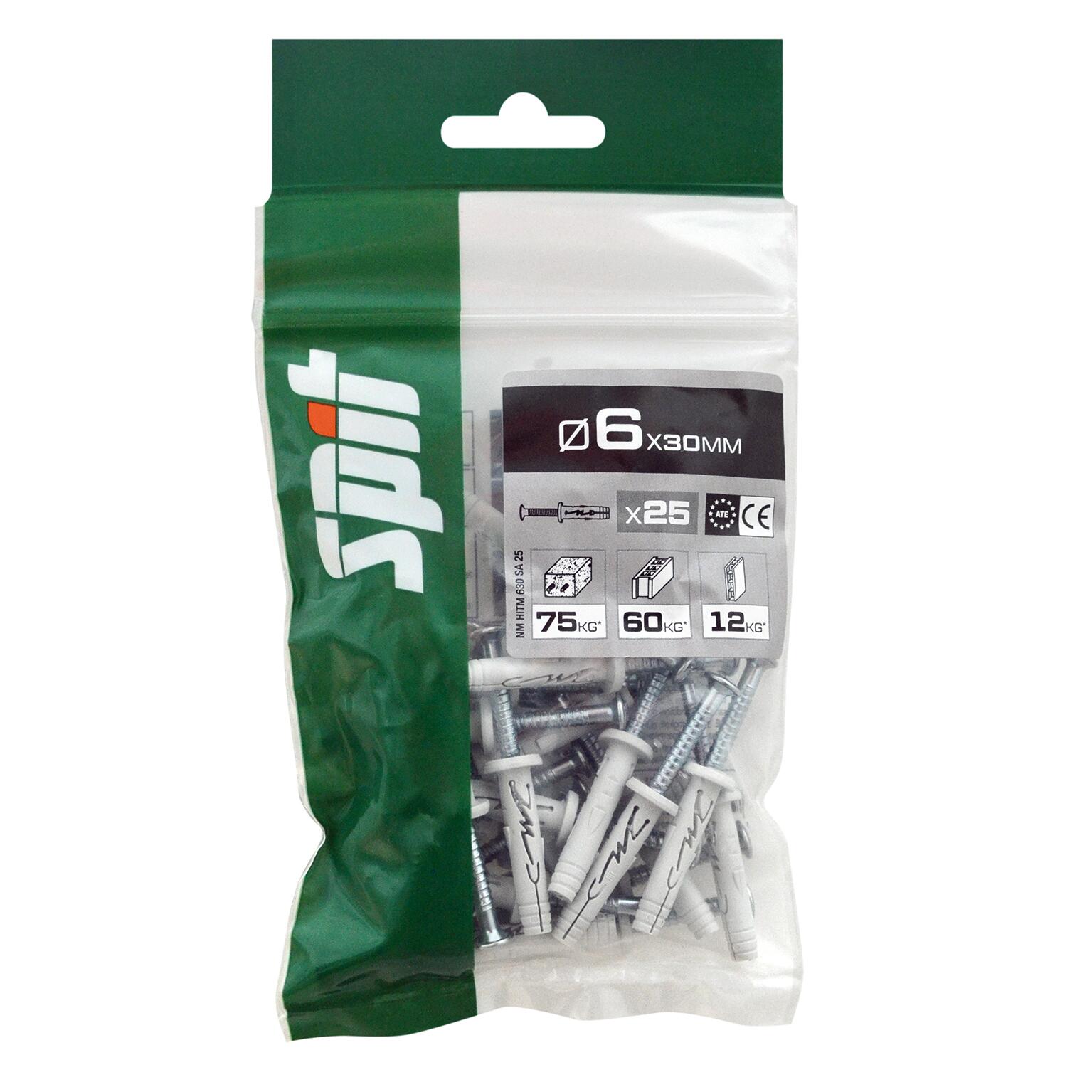 Cheville à frapper multi-matériaux Diam.6 mm x 30 mm - SPIT HITM (lot de 25) - 2