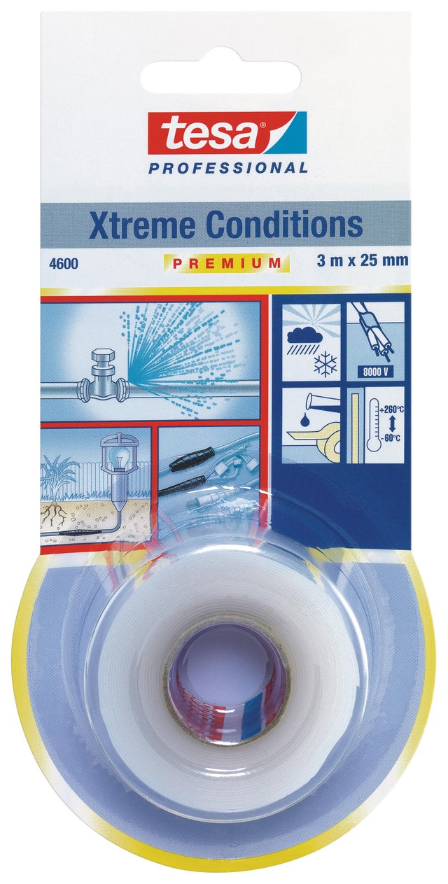 Ruban de réparation auto-amalgamant isolant en silicone 3 m x 25 mm Xtreme conditions  - TESA