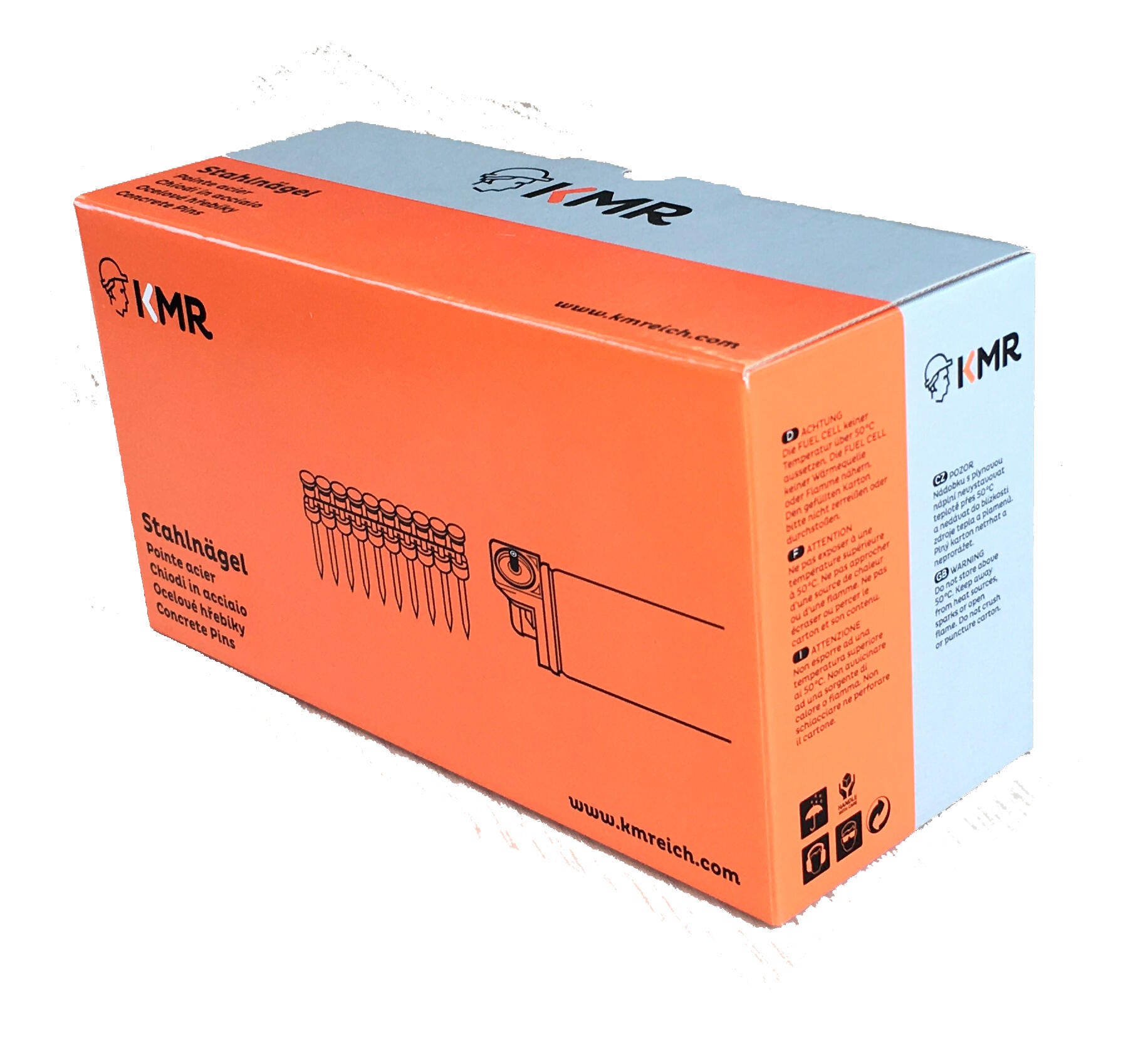 Lot de 1000 pointes 2,6 x 40 béton + 1 cartouche - KMR - 3