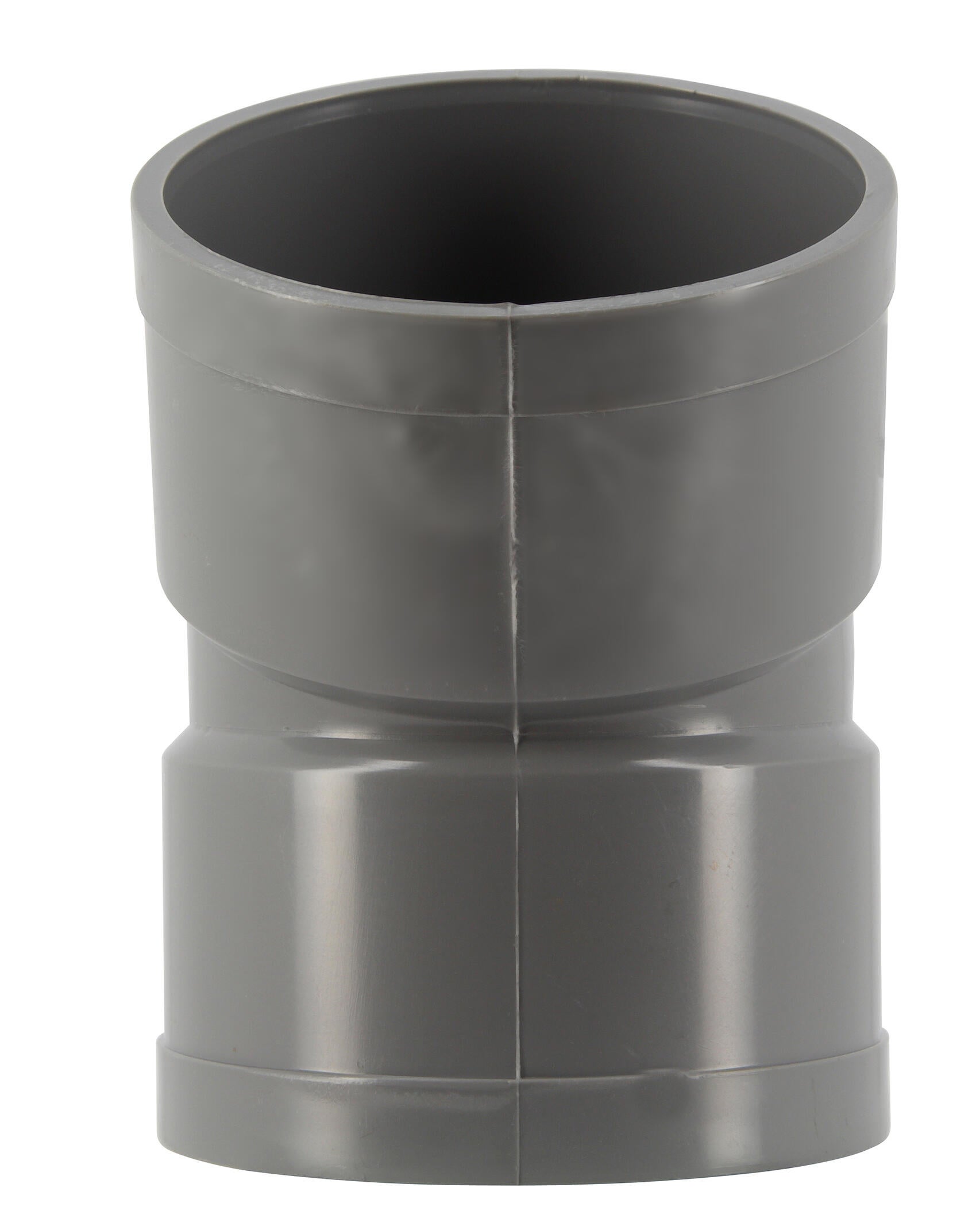 Coude évacuation  22°30 Femelle/Femelle Diam. 80 mm PVC  - NF-Me - 3