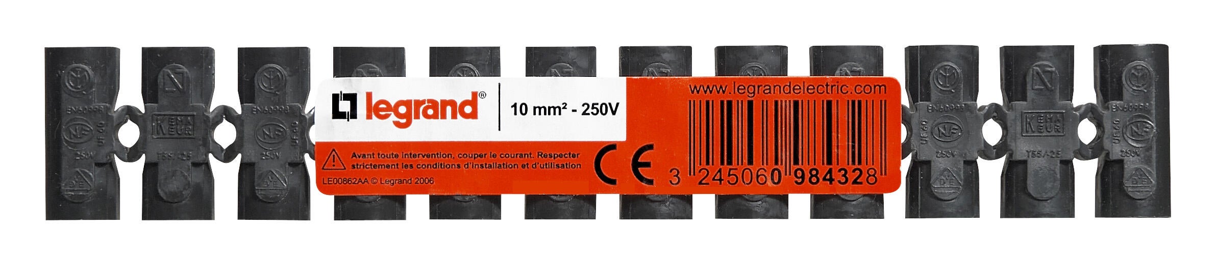 Borne de raccordement 10 mm² Nybloc - LEGRAND  - 2