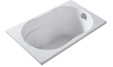 Baignoire rectangulaire blanche L.120 x l.70 cm Minime - VALENTIN - 3