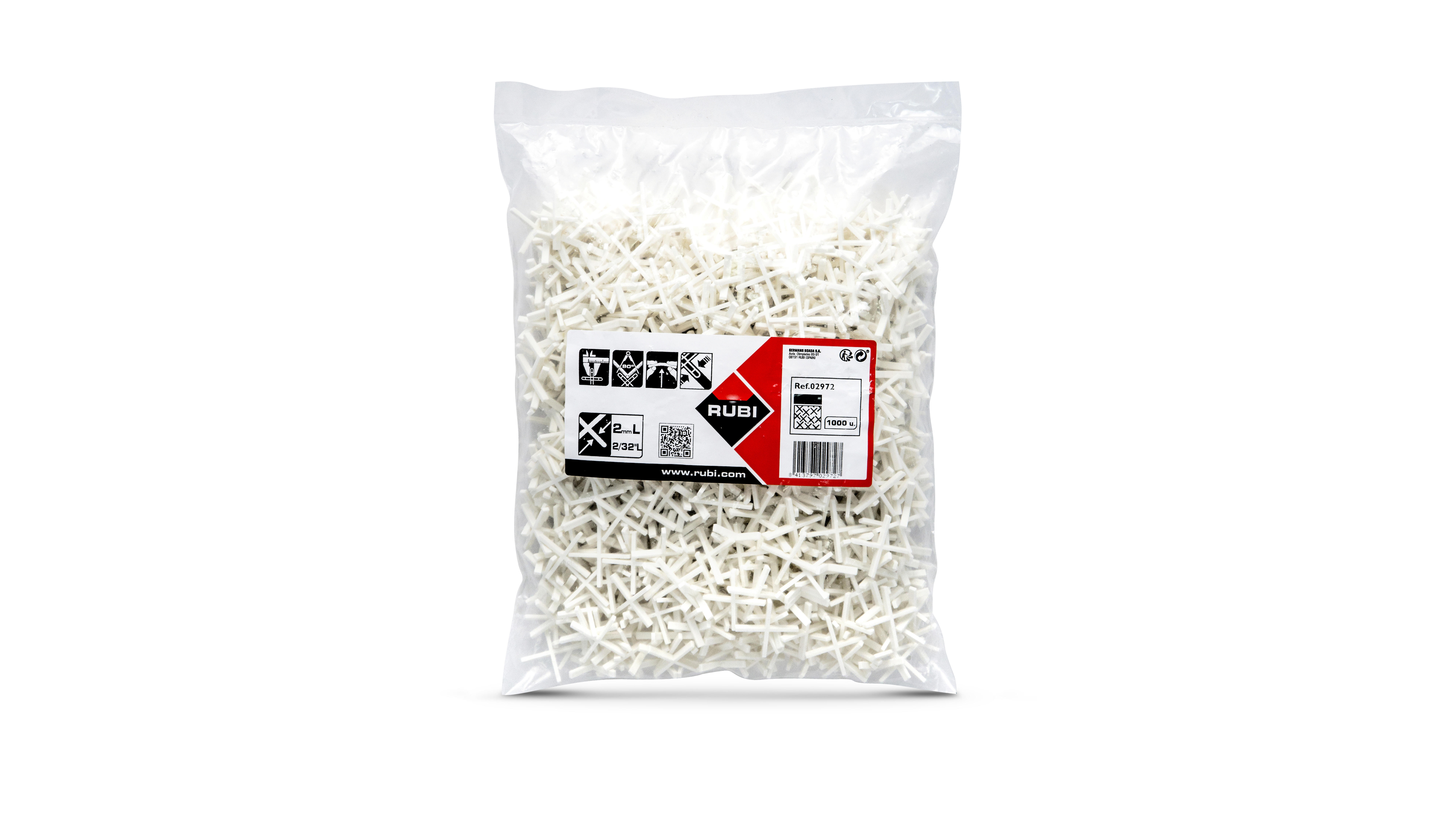 Croisillons standards pour carrelage Ep.2 mm en X - RUBI (sachet de 1000) - 2