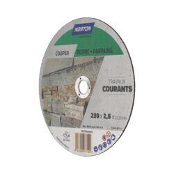 Disque à tronçonner pour pierre et parpaing Diam.230  mm - NORTON COURANT - 2