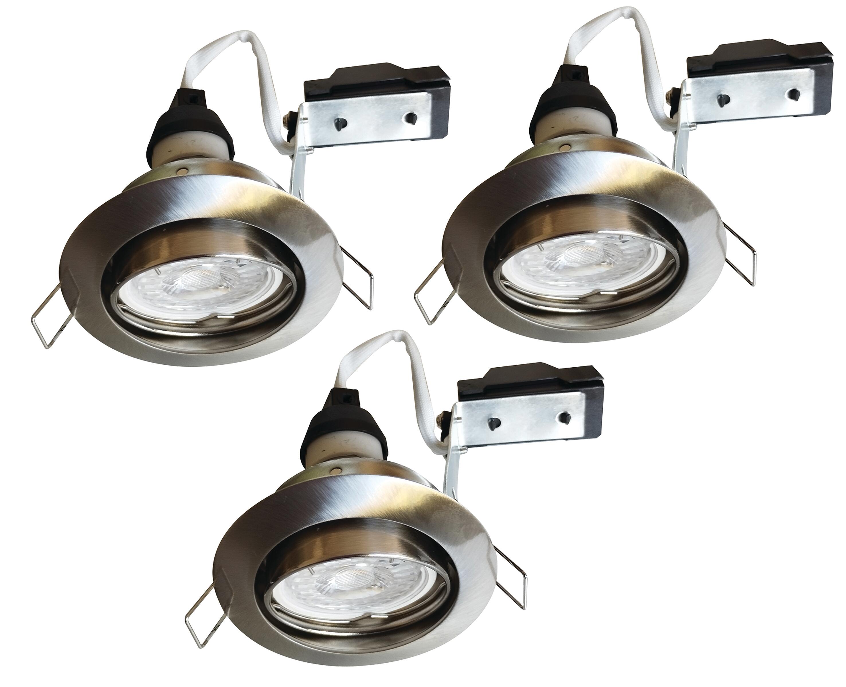 Spots LED encastrables gris lot de 3  - SLID - 2