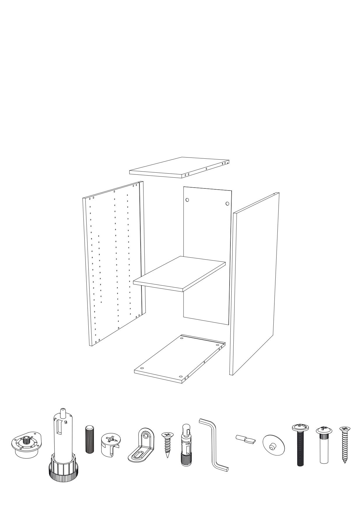Caisson bas de cuisine l.30 x H.76,80 x P.56 cm Gris - 3