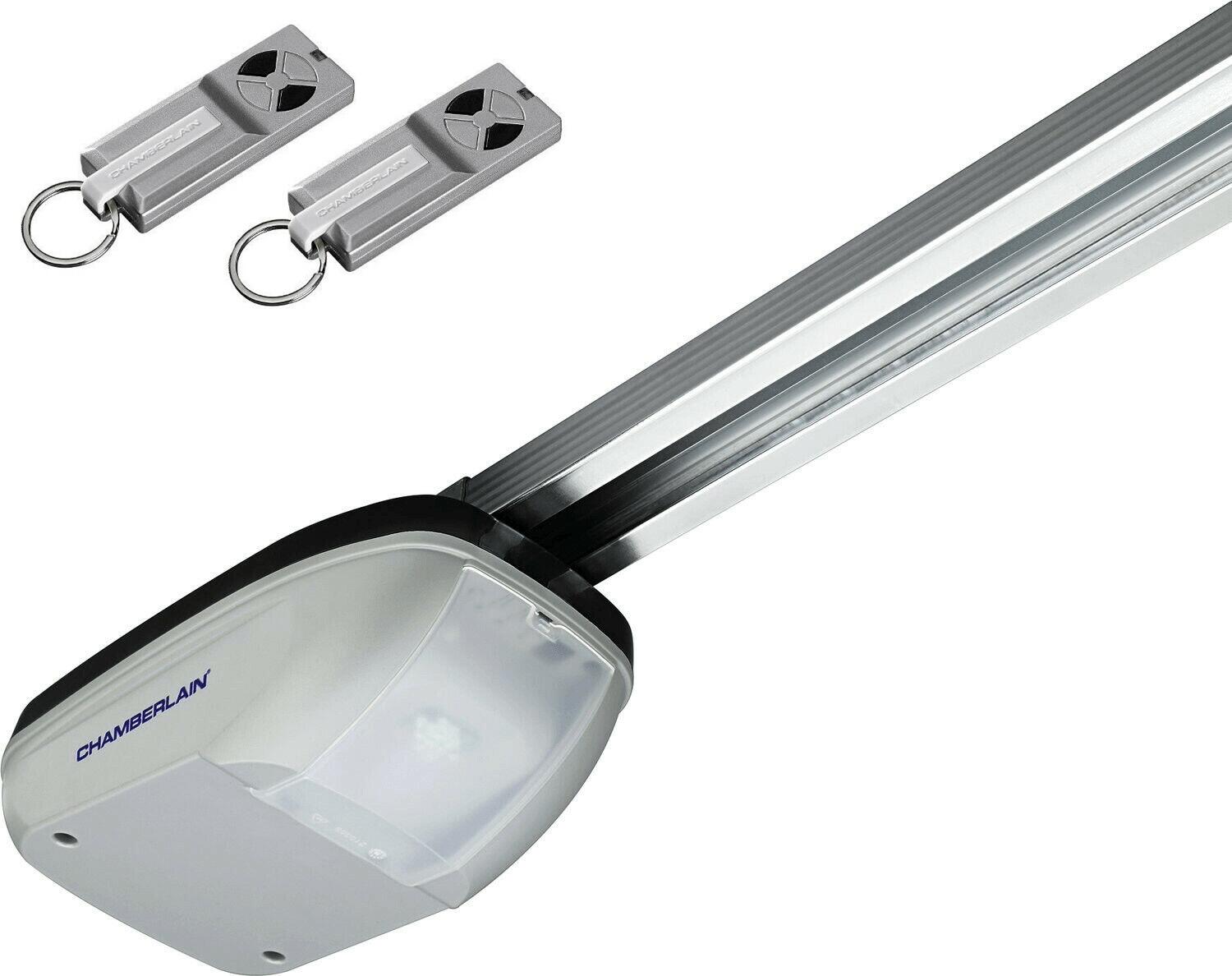 Porte de garage sectionnelle en kit Motorisée rainures horizontales H.200 x l.240 Blanc - 9