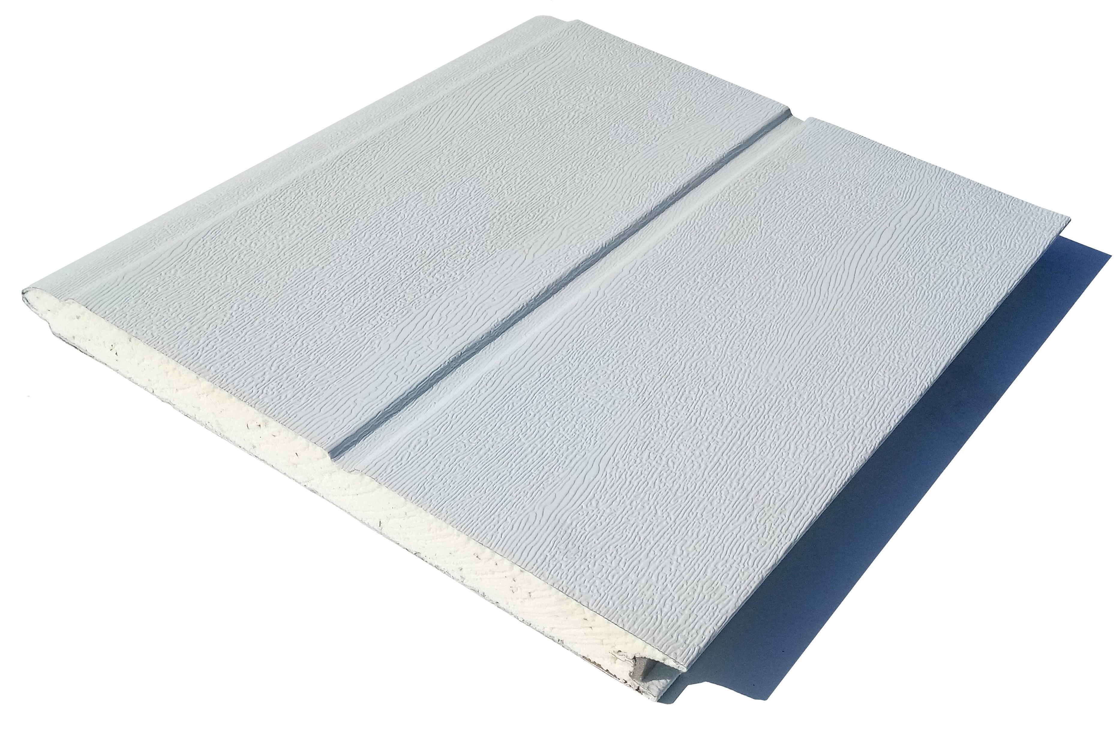 Porte de garage sectionnelle en kit Motorisée rainures horizontales H.200 x l.240 Blanc - 6