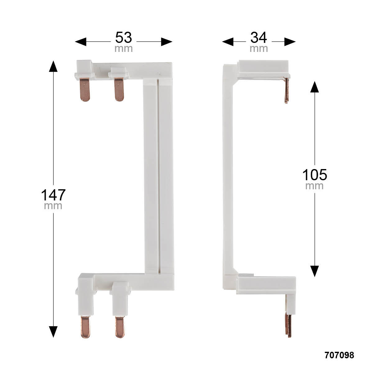 Peigne vertical pour Interrupteur différentiel à vis - 3
