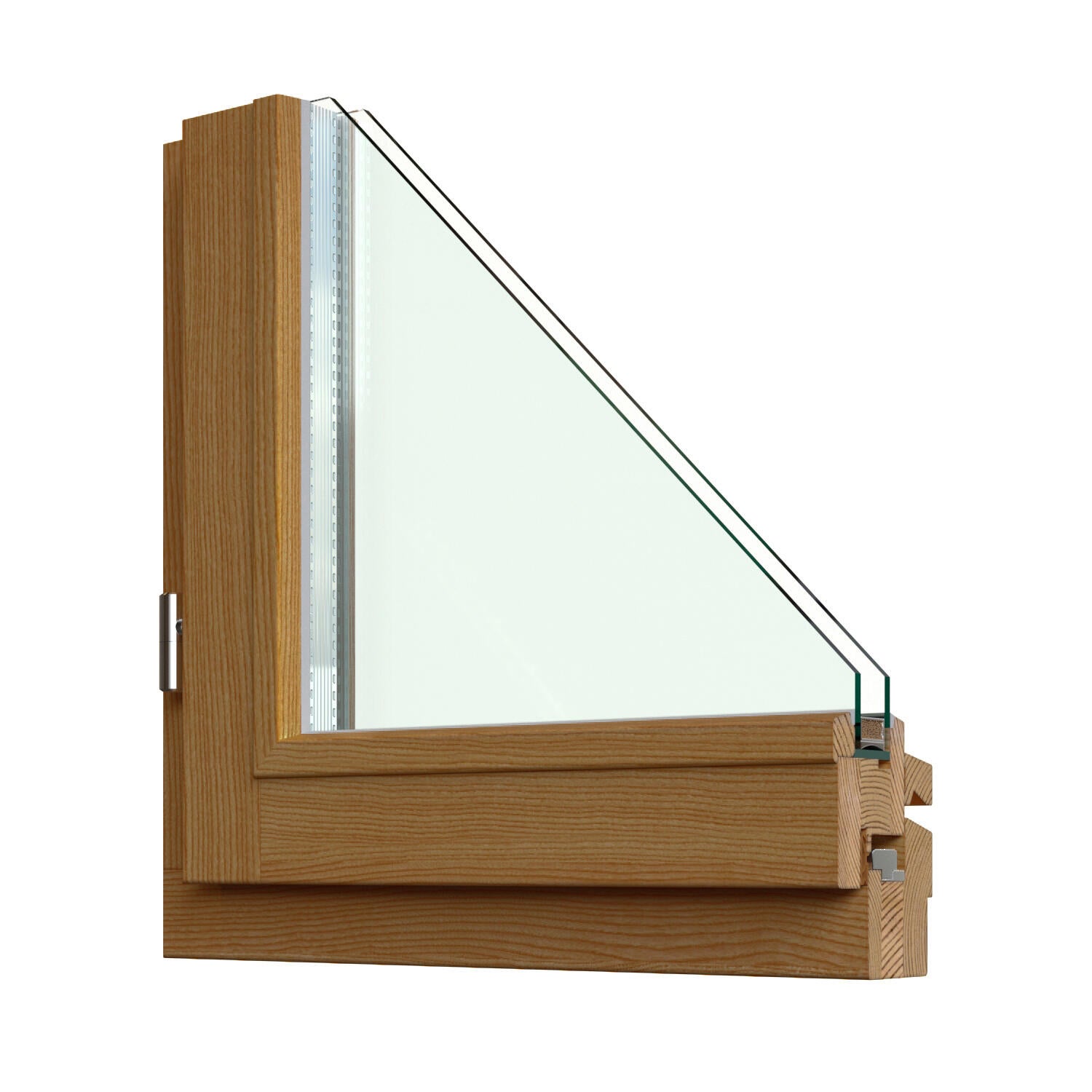 Fenêtre bois H.135 x l.100 cm ouvrant à la française 2 vantaux Pin - 2