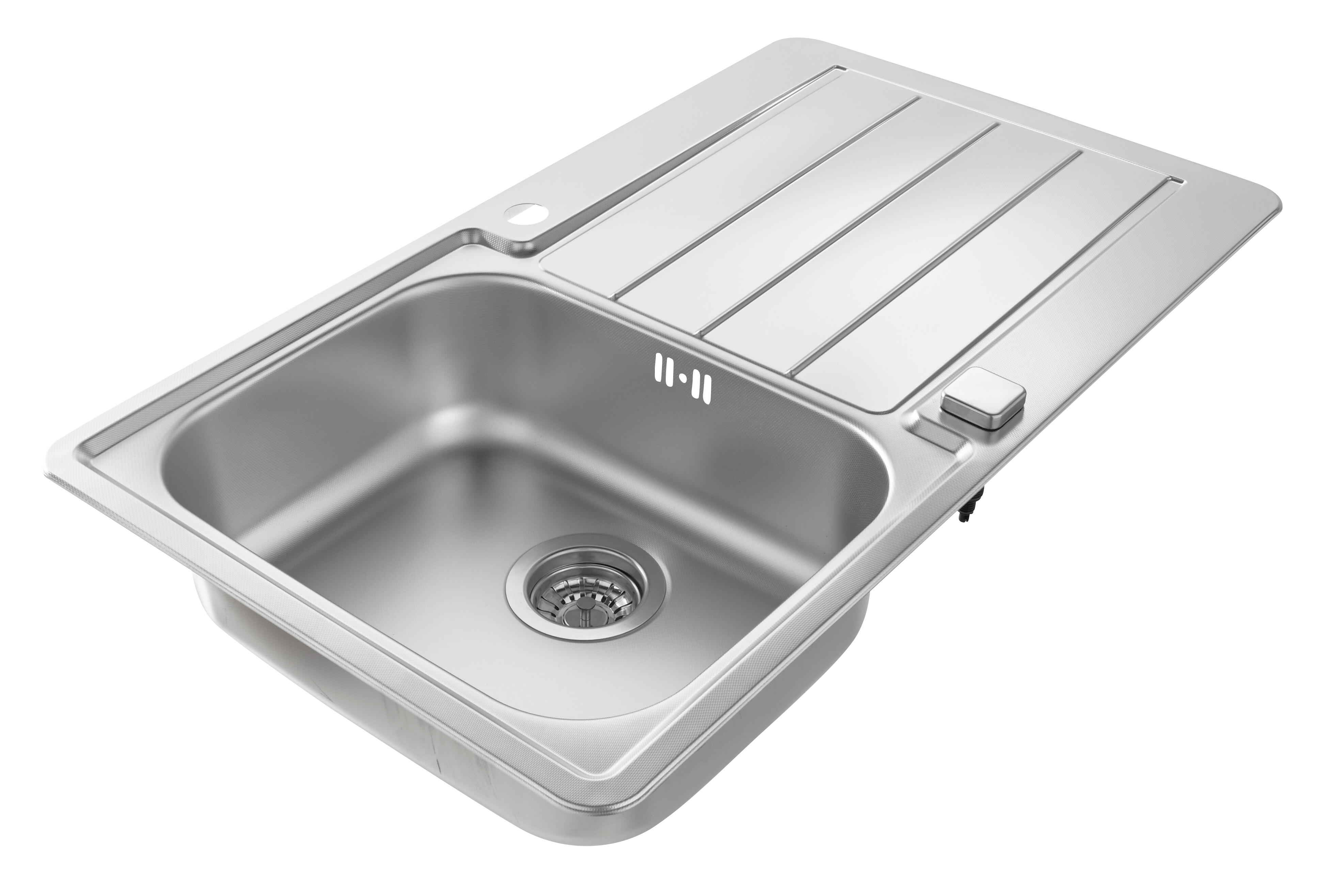 Evier à encastrer 1 cuve en inox toilé - 