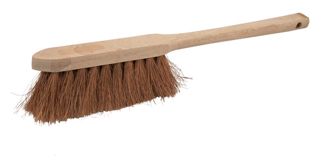 Balayette fibre coco avec long manche bois