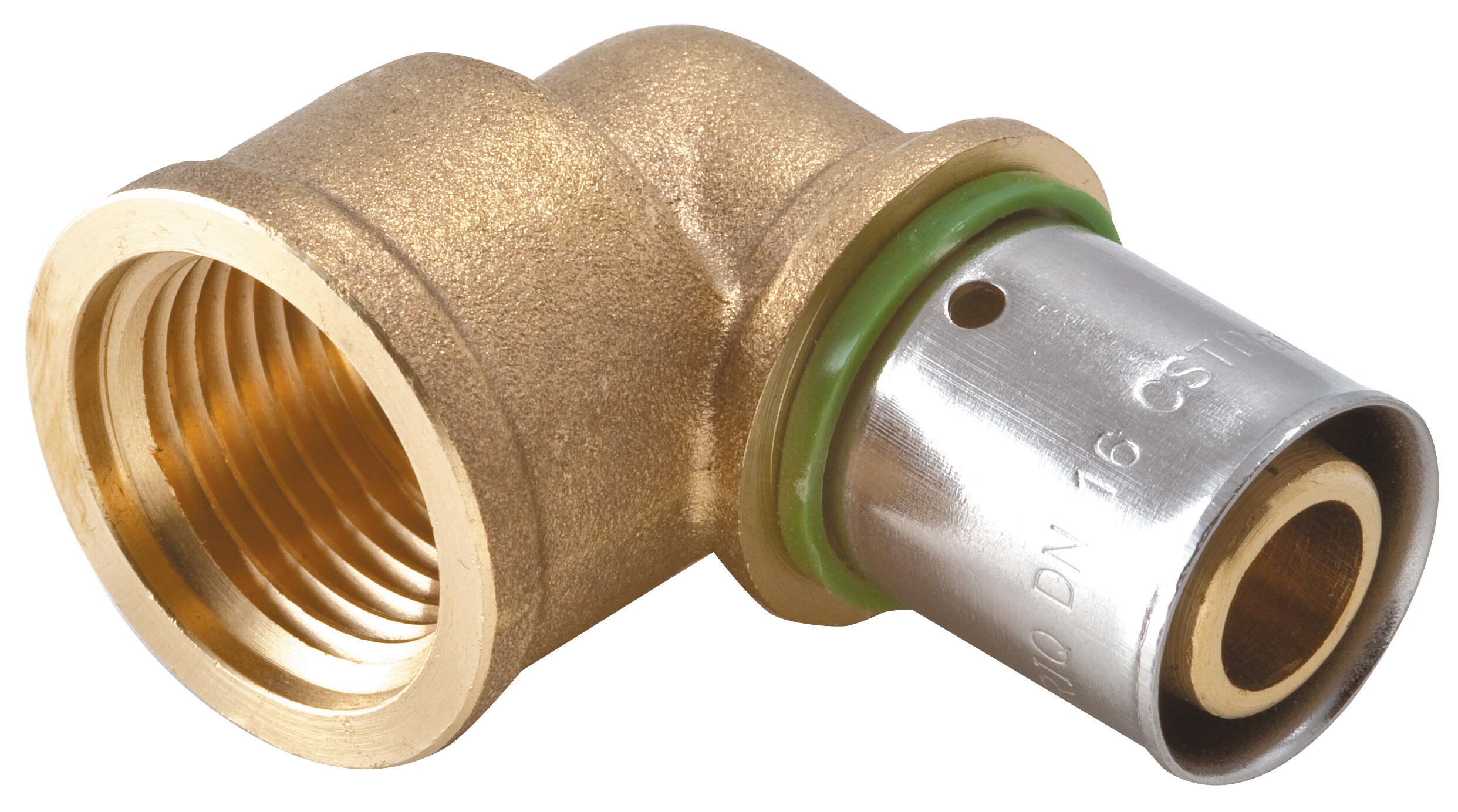 Raccord coude femelle F.15X21(1/2'') PER à sertir Diam.16 mm - (lot de 2) - 2