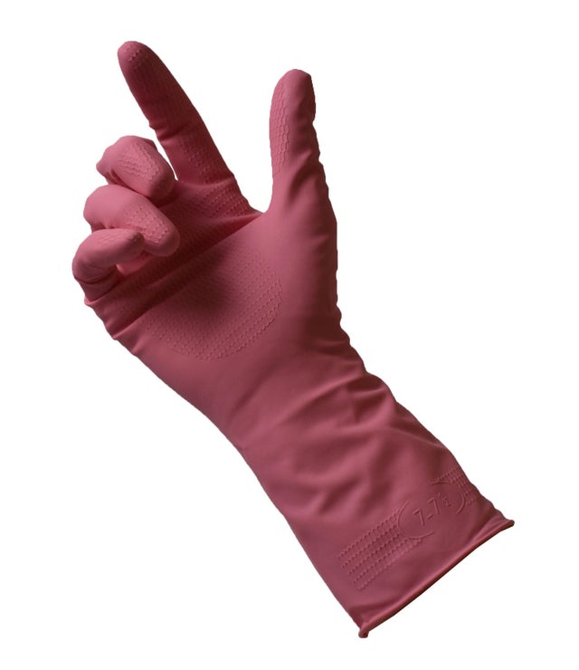 Gants de protection de ménage latex naturel taille M - ROZENBAL