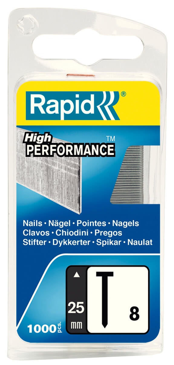 Boite de 1000 pointes n°8 L.25 mm Galva (Gauge18) - RAPID - 3