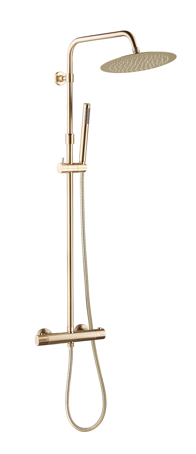 Colonne de douche thermostatique - Or brossé - Luisa
